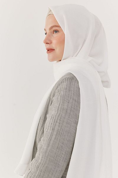 MİRSOY SCARF Λευκό σάλι τζαζ