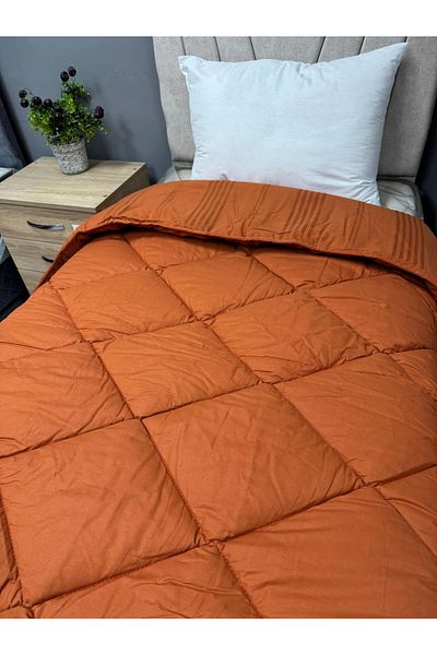 Clasy Ranforce V2 - Reversible, Brick Color Plain Pattern 100% Cotton Double Arakis