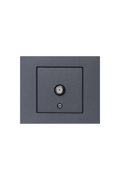 Tenda 2 Pieces Ovivo Grano Smoked Satellite TV Socket F Connector Frame Included