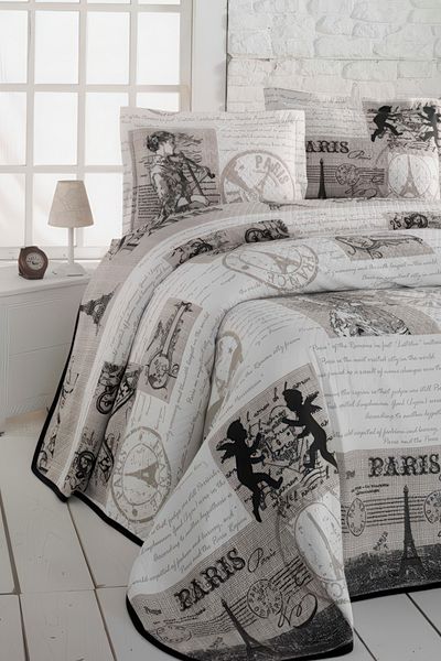 GAMA HOME Jacquard Double Bed Cover / with Special Design Bag / with Different Color and Pattern Options