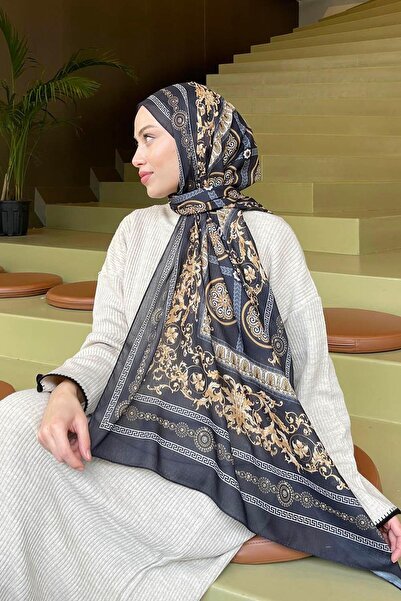 lamelif.com Versa Desen Pamuk Şal Siyah