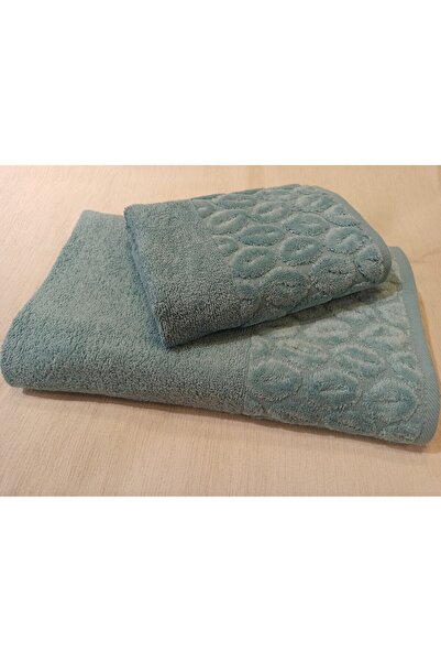 ŞENER HOME Набір для ванної кімнати з 2 предметами, рушник для ванної та рушник для голови - м'ятний