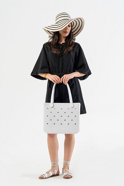 Hilaliart White Eva Beach Bag - Waterproof, Lightweight and Stylish