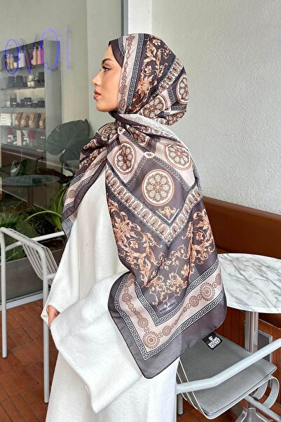 lamelif.com Versa Desen Pamuk Şal Antrasit