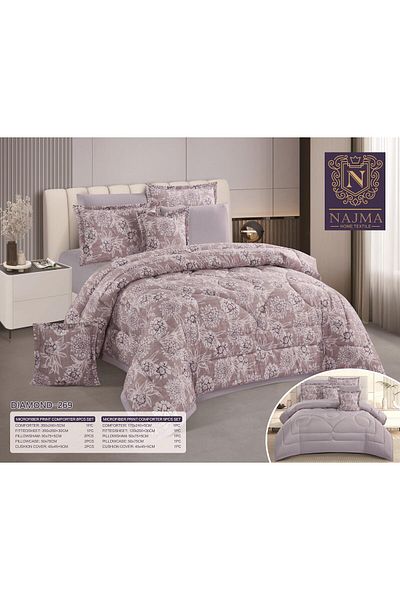 Najmat Alshamal Summer Nafrouns Bedspread, 5-Piece Quilt Set, 180 x 230 cm