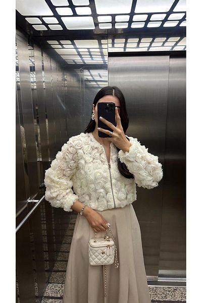 HAZELANNA Jachetă cremă 3D