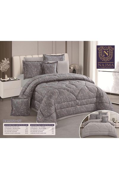 Najmat Alshamal Summer Nafrouns Bedspread, 5-Piece Quilt Set, 180 x 230 cm