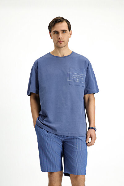 Kiğılı Μπλουζάκι Oversize Cotton Plain Crew Neck