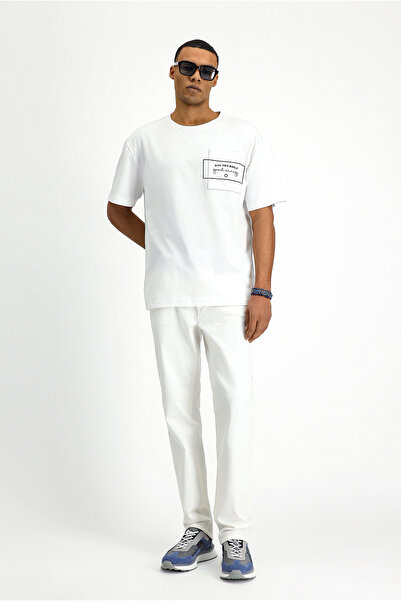 Kiğılı Μπλουζάκι Oversize Cotton Plain Crew Neck