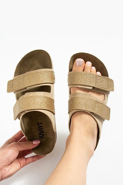Khayt Crystal Anatomical Orthopedic Double Banded Women's Slippers