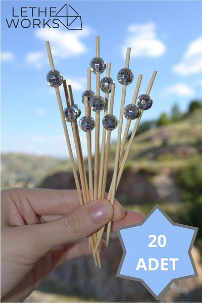 lethe works Disco Party Cocktail Stick - 20 Pcs Wedding, Engagement, Promise Supplies