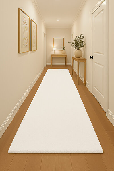 KEVLİNE Yumuşak Dokulu Tüylü  Makinede Yıkanabilir Kaymaz Taban Peluş Halı