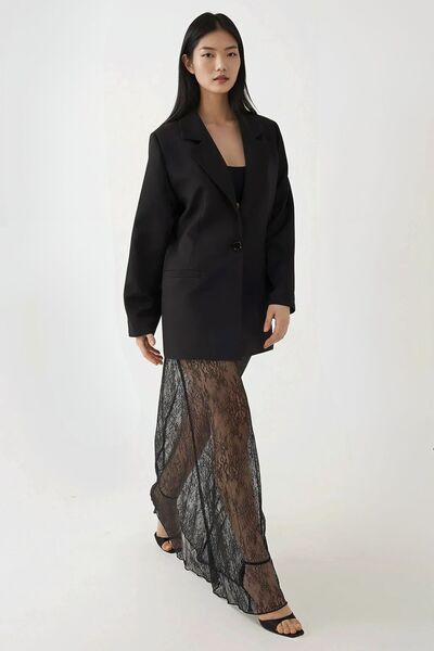 Hiccup Fusta maxi din dantela cu talie inalta