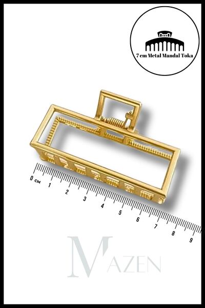 MAZEN Metal, dreptunghiular, cataramă cu zăvor - agrafă de păr indestructibil...