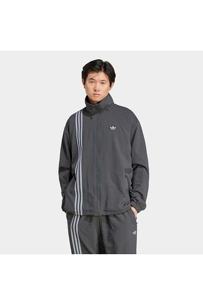 adidas Fashion Seersucker Firebird Men's Grey Jacket (Jc8860)