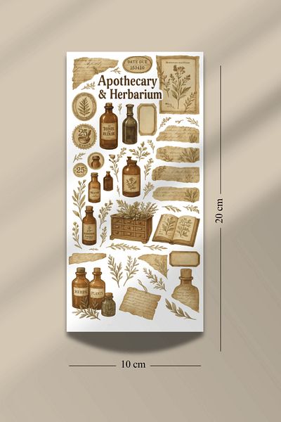 Hume Craft Set of 6 Vintage Themed Stickers Fit for Bullet Journal Agenda Vintage02