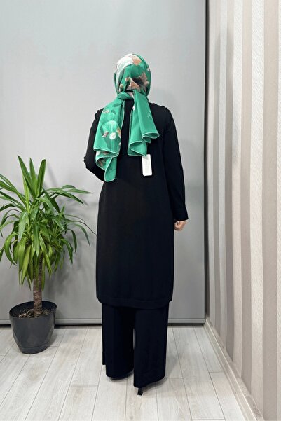 MISS DALIDA Zipper Detailed Knitwear Tunic Black T25Y-6017