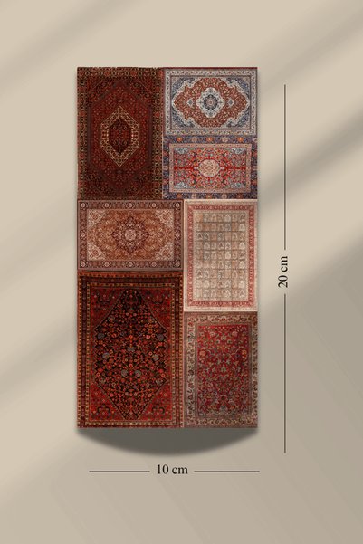Hume Craft Red Ethnic Carpet Themed Sticker Set 6 Pieces for Bullet Journal and Scrapbook