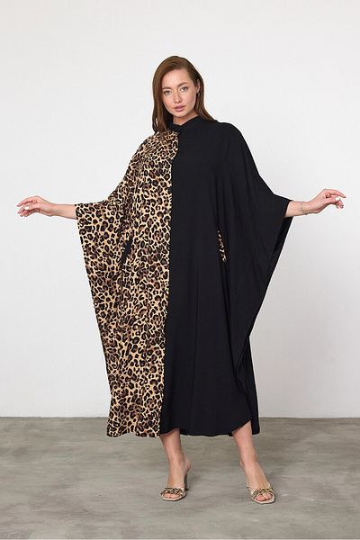 bacc Φόρεμα Maxi Boy Leopard Κέντημα Κεντημένο Υφαντό Βισκόζη Bcvl-252931