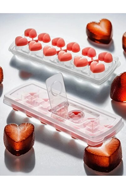 ARVALE 12 Eyed Heart Silicone Heart Ice Mold with Lid