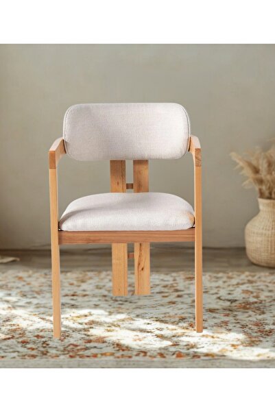 shop Kollu T Model Sandalye Babyface Krem Kumaş