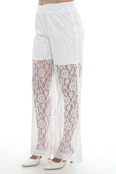 MODAMOR Shorts Lined White Lace Pants