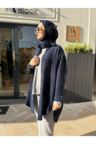 Invee Jachetă de damă cu model bleumarin