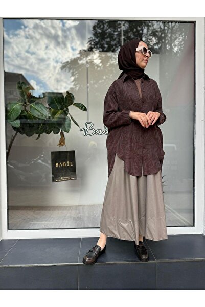 Invee Καφέ πουκάμισο μοντέλο INVEE 7017