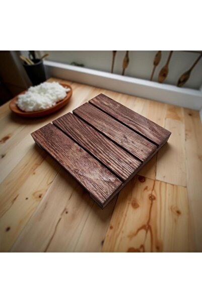 NİHALE Ahşap Saksı Altlığı Saksılık Dekor