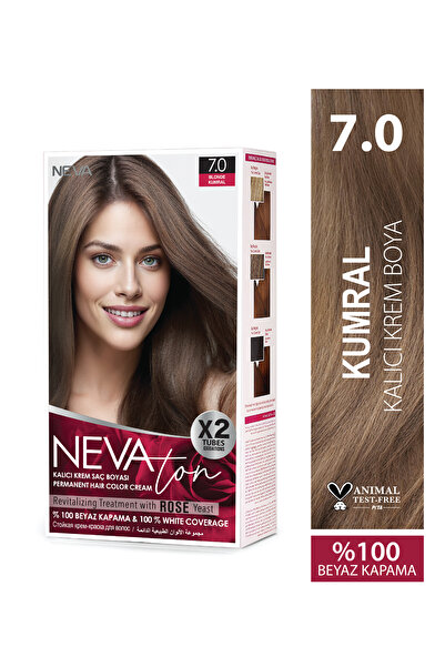 Nevaton 7.0 KUMRAL Kalıcı Krem Saç Boyası Seti (X2)