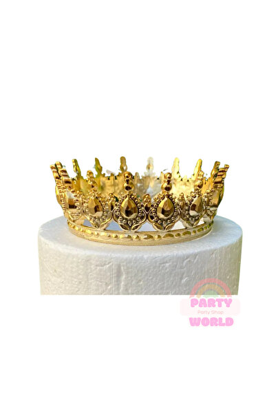 party world Pasta Tacı – Lüks Mika(SERT PLASTİK) – Gold Renk (ALTIN SARISI)