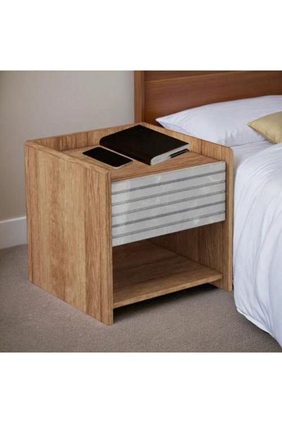 Generic Elegant Malaysian Wood Bedside Table – Modern Design with Storage Drawer