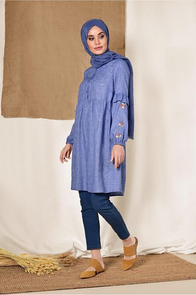 Alvina Flywheel Embroidered Tunic - 4986