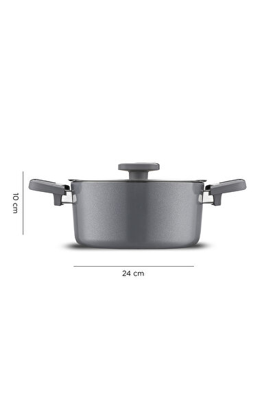 Jumbo Swiss Crystal Grey 7 Parça Tencere Seti