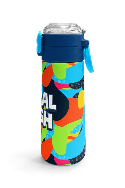 Coral High Kids Graffiti Patterned Steel Thermos with Straw and Direct Drinking 500 ml 31993