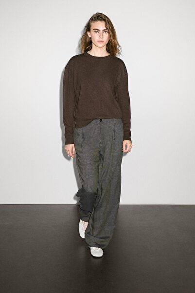 Massimo Dutti %100 kaşmir bisiklet yaka kazak