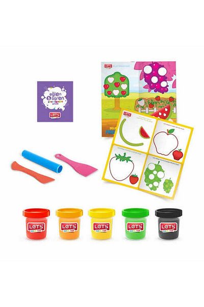 Lets 9 Piece Play Dough Delicious Fruits Set (L9009)