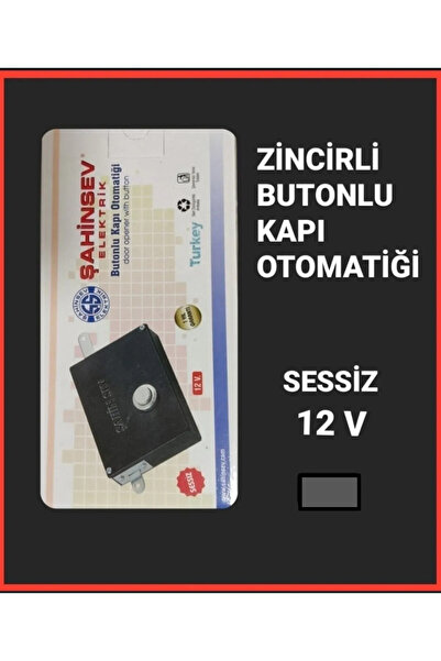 Genel Markalar Şahinsev Butonlu Zincirli Kapı Otomatiği Sessiz 12v Siyah