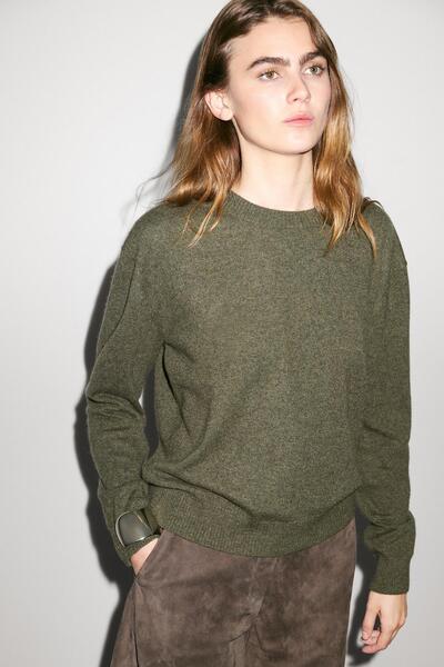 Massimo Dutti %100 kaşmir bisiklet yaka kazak