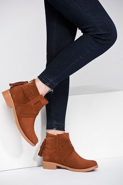 Fox Shoes Tan γυναικείες μπότες A726192602