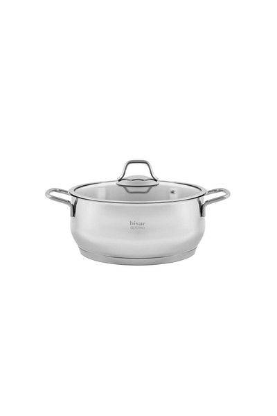 Hisar Optima Bergama Induction Base Steel Deep Pot 22 cm