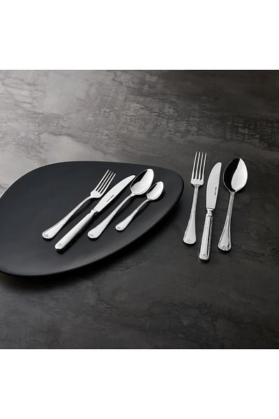 Hisar Infinity 84 Pieces 12 Person Fork Spoon Knife Set