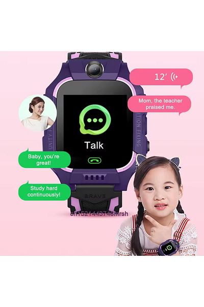 KGG Purple 2g Smart Watch Kids Lbs Sos Phone Watch Ip67 Waterproof Remote Photo Voice Chat