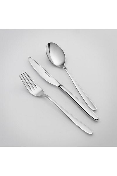 Hisar Side 84 Piece 12 Person Fork Spoon Knife Set