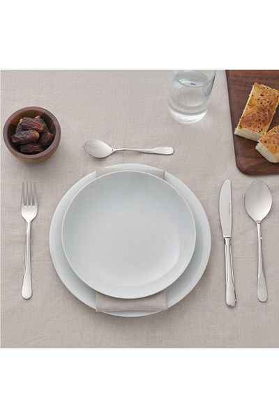 Hisar Optima Mediterranean 84 Piece 12 Person Fork Spoon Knife Set
