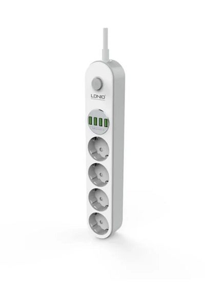 LDNIO 4 USB Ports 2 Meter 4-Switch Socket Se4432