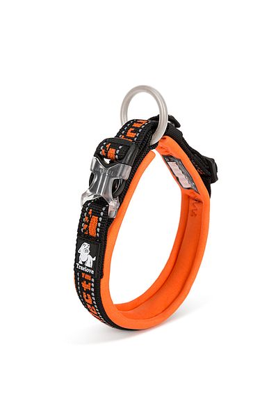 True Love Soft Nylon Woven, Black-orange Neck Collar