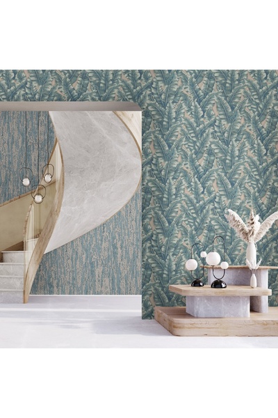 İnci Concept Adawall Vera 1507-5 Tropikal Yaprak Desenli Duvar Kağıdı 16,50 M²