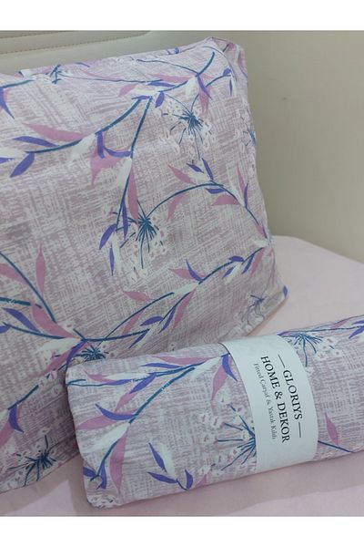 Gloriys Home & Decor Floral Lavender Patterned Single Fitted Sheet Set