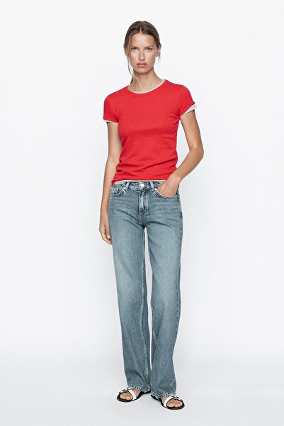 Massimo Dutti Düşük bel straight fit jean
